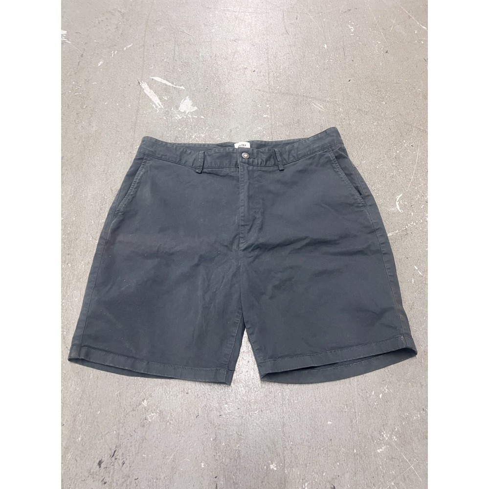 Flint and Tinder Chino Shorts Mens 36 Gray Slash Pocket Flat Front Streetwear